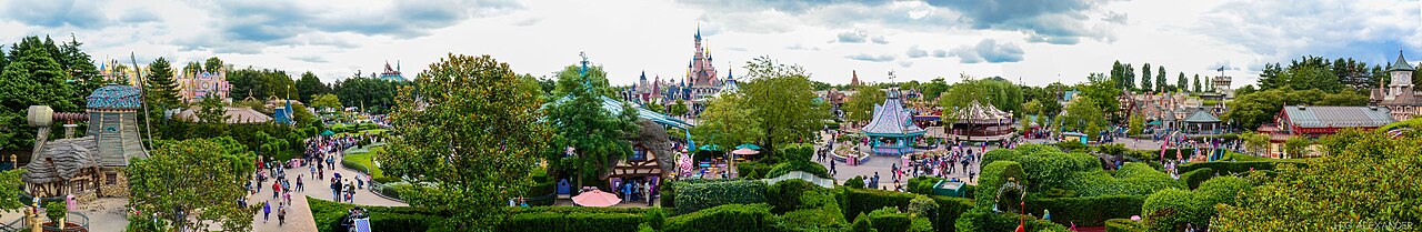 Panorama of Fantasyland at Disneyland Paris